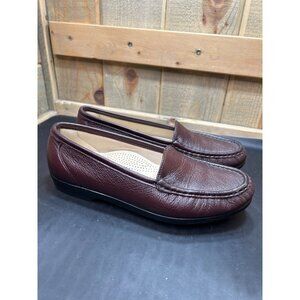 SAS Womens Tripad Comfort Foot Bed Leather Loafers Size 8 Burgundy